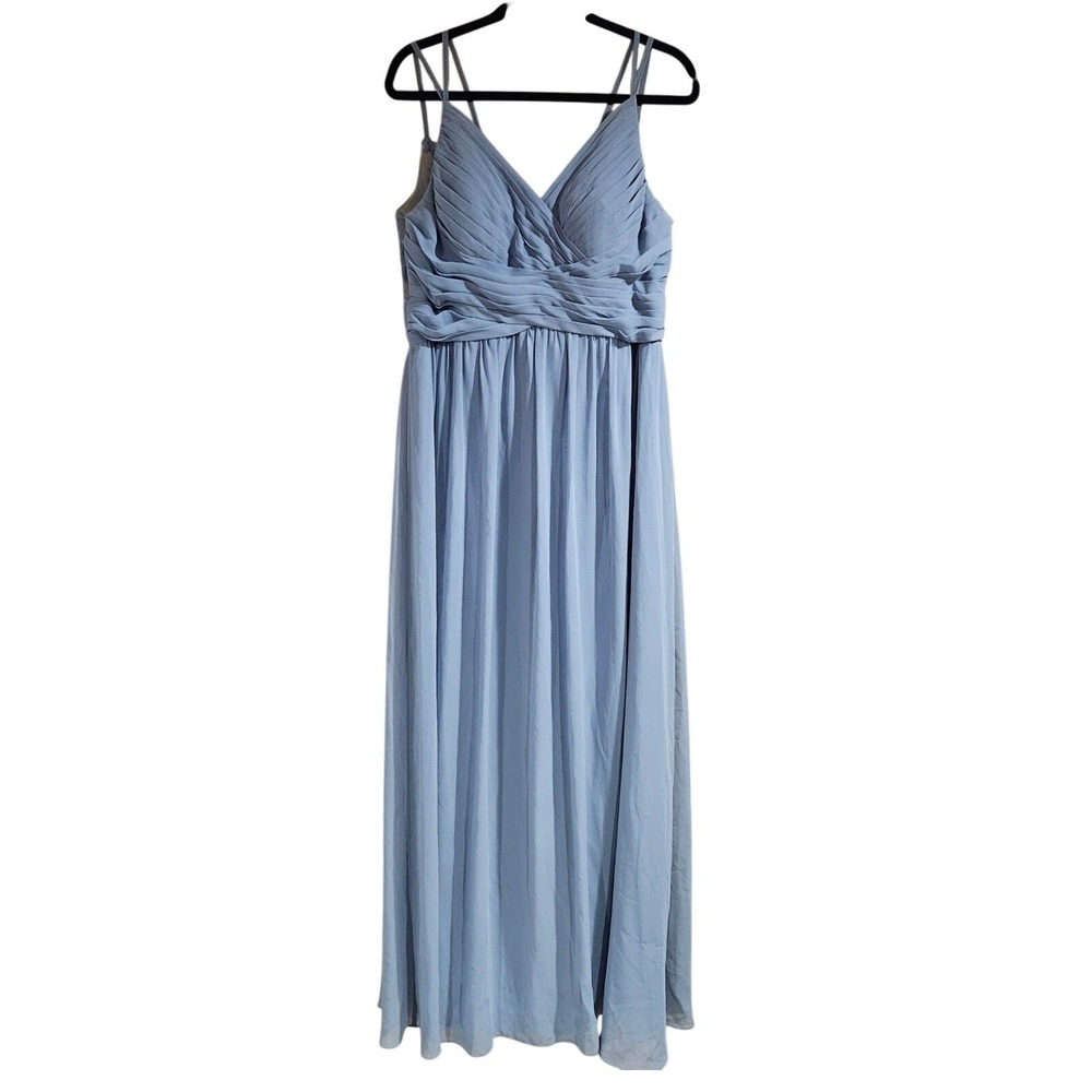 Azazie Sky Blue Chiffon Maxi Dress